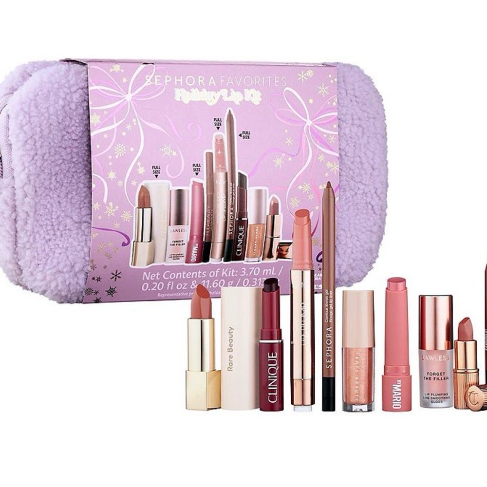 Sephora Favorites Holiday Lip Kit - Pink, Red, Nude Shades